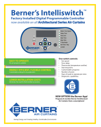 Berner Intelliswitch Digital Controller for Architectural Air Curtains
