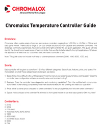 Chromalox Temperature Controller Guide