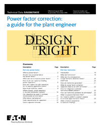 Eaton Power Factor Correction Guide for the Plant Engineer Case Study