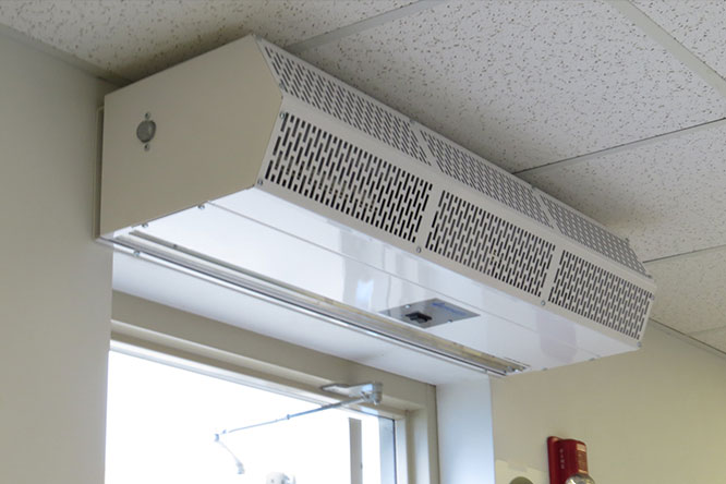 Commercial Air Curtain over Entrance