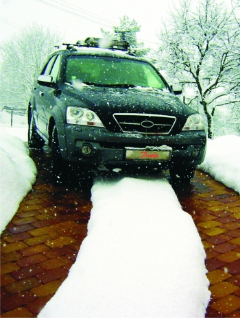 Driveway Snow Melting Tire Tracks
