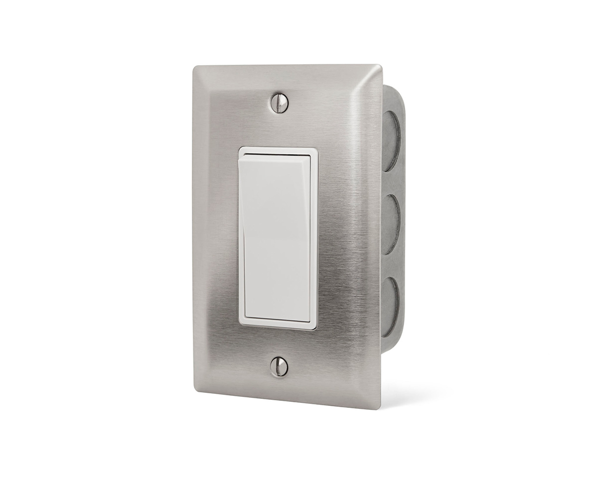 Infratech 14-4400 Single Stainless Steel Wall Plate with Gang Box
