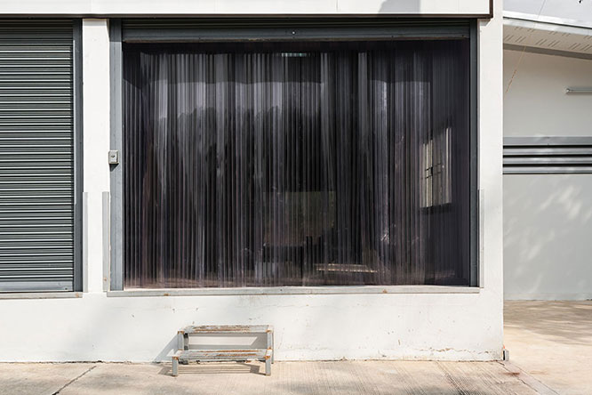 Strip Door taken from outside warehouse entrance